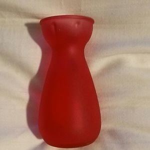 Dark Pink Frosted Vase